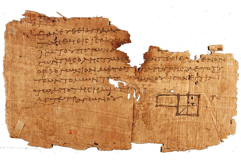 One of the oldest surviving fragments of Euclid’s Elements, circa AD 100