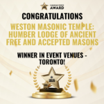 Weston Masonic Temple Honoured with 2026 Canadian Choice Award for Best Event Venue in Toronto