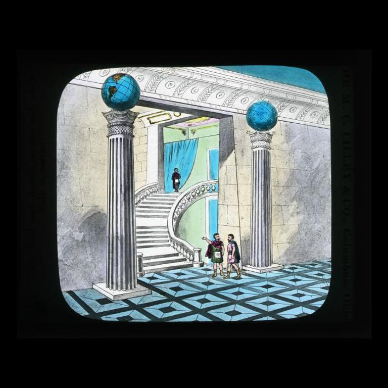 Lantern Slide-Pillars of the Porch